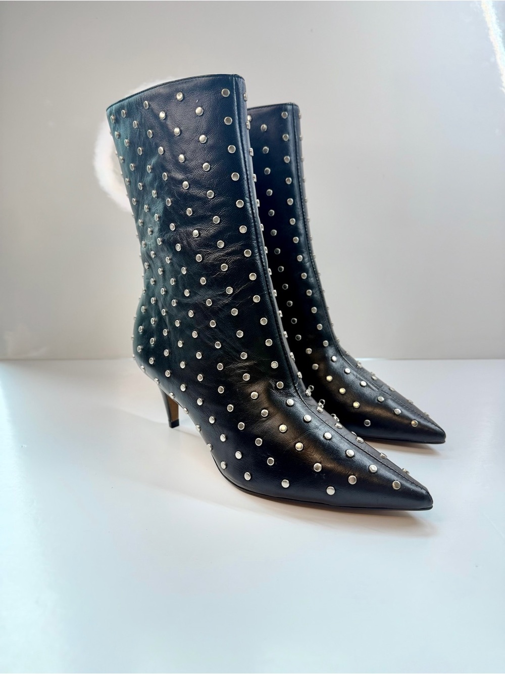 🖤 L’INTERVALLE Studded Leather Ankle Boots – Black – Size 37 (US 6) - Picture 3 of 12
